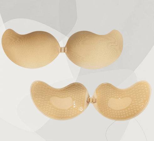 Ultra-thin silicone nipple covers in mango shape for discreet under outfit coverage.