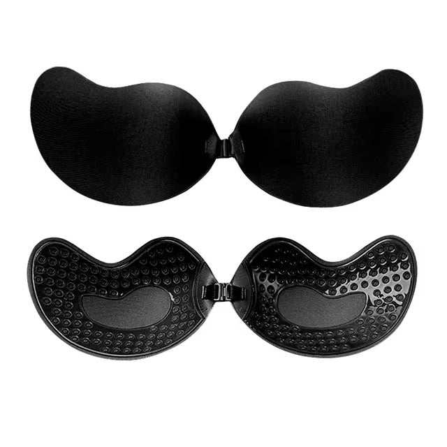Ultra-thin silicone nipple covers in mango shape for seamless coverage under backless or strapless outfits.