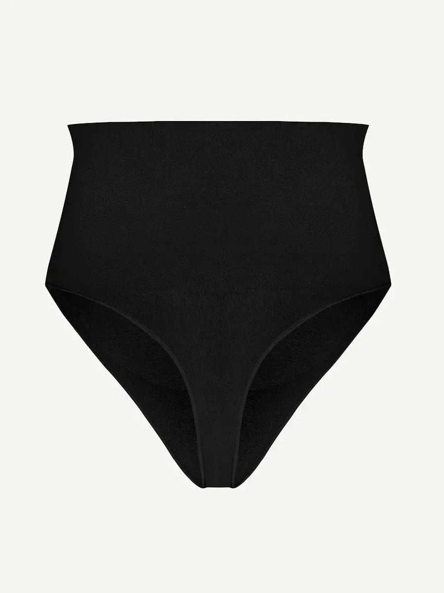 High-waisted sculpting thong for seamless silhouette and tummy control.
