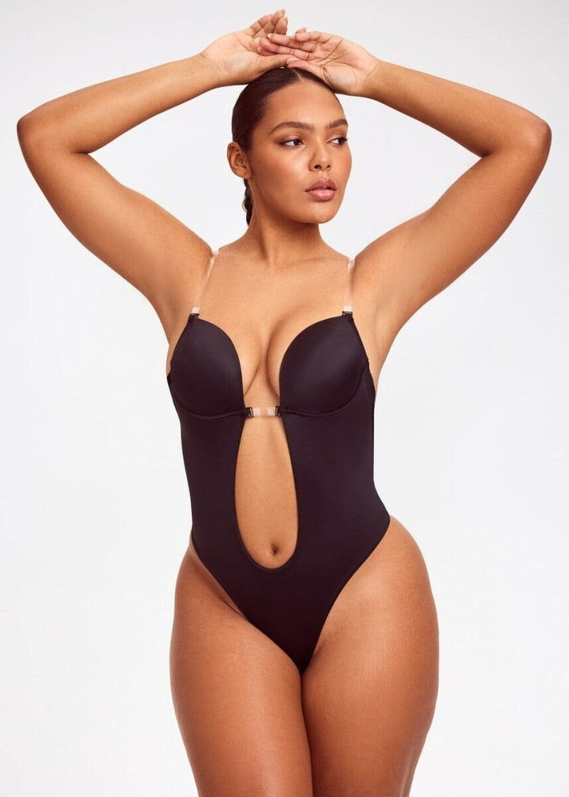 Backless U-Shaped Sexy Bodysuit