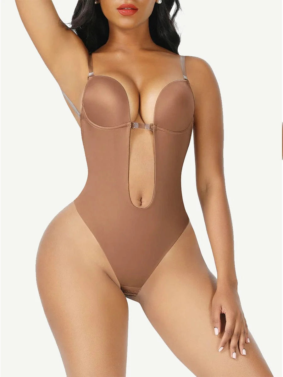 Body Shapewear Dos Nu U Sexy avec Décolleté Plongeant - Paelora